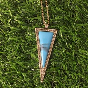 NWOT House of Harlow 1960 Delta Turquoise Pendant